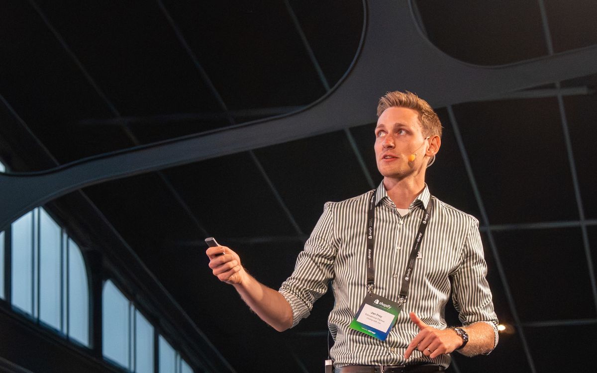 Jan Damek at Shopify Connect Porto