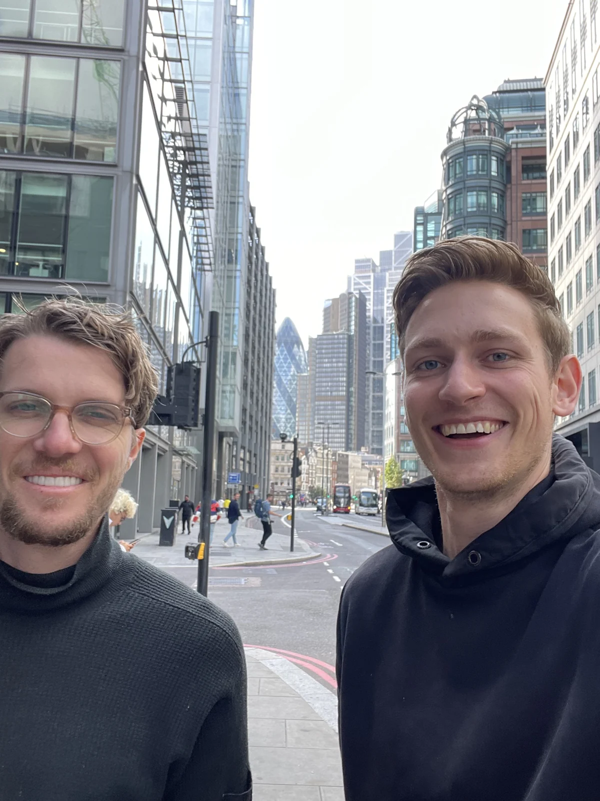 Aaron and Jan together in London