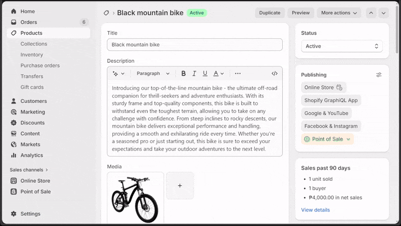 Demo of a Shopify Admin Block displaying inline app data on a resource page