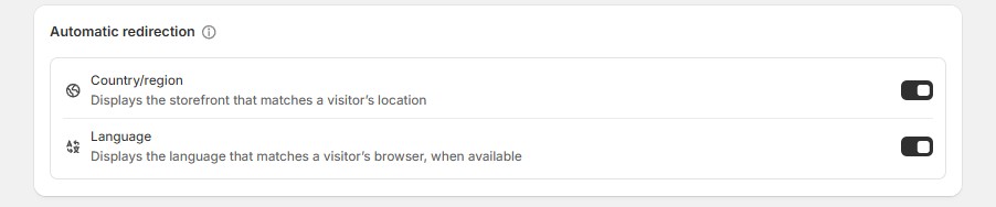 Enable Redirect based on country/region
